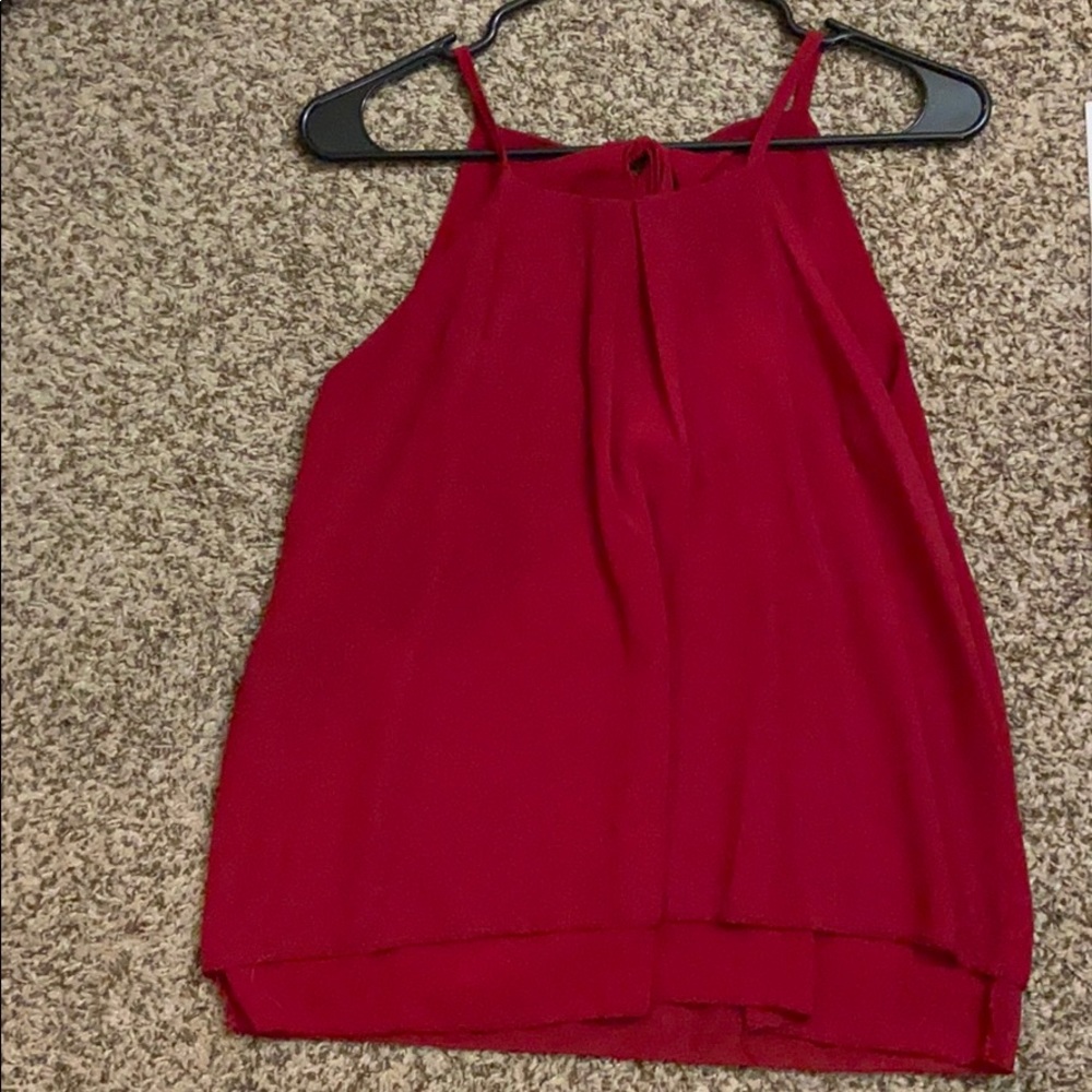 Red Halter Tank Top